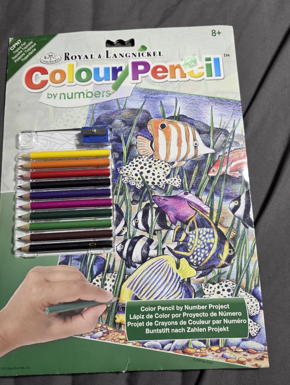 Royal & Langnickel Colour Pencil Set with Ocean Fish Artwork - Multicolor